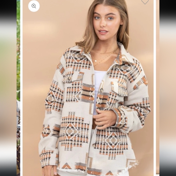 Jade & Ivory Western Aztec Pendleton Print Shacket XL NWOT - Picture 2 of 11